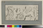 Relief vom Trajansforum, geflügelter Jüngling und geflügelter Löwe
