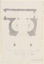 Rom, Konvent S. Francesca Romana, Bauaufnahme des Treppenhauses, Grundriß