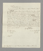 Dank - Brief: An Johann Wolfgang von Goethe