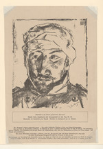 Bildnis des verwundeten Schwagers Martin Tube. Kriegszeit. Künstlerflugblätter von 4. November 1914