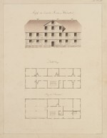 Wilhelmsthal, Domäne, Bauaufnahme des Kavalierhauses, Grund- und Aufriß