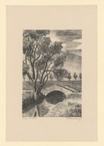 Landschaft mit Brücke
