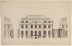Wilhelmsthal, Schloß, Entwurf zur Gartenfront des Corps de Logis, Aufriß