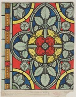 Marburg, Schloßkapelle, Entwurf für die Fensterverglasung, Aufriß
