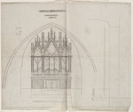 Kassel, Adventskirche, Entwurf für den Orgelprospekt, Aufriß (Kopie?)