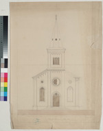 Volkmarsen, ev. Kirche, Entwurf zur Turmfassade, Aufriß