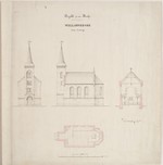 Mitterode, ev. Pfarrkirche, Entwurf, Grundriß, Aufriß und Querschnitt