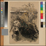 Drei Männer und eine am Boden liegendes Pferd, aus "Das deutsche Roß"