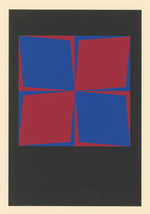Abstrakte Komposition in Blau, Schwarz und Rot