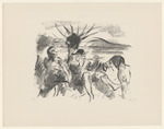 Schalmeiblasender Hirte und Frau am Ufer sitzend, Blatt 4 der Folge "Sechs lithographierte Scenen"