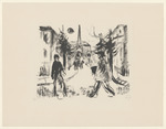 Mann und Frau begegnen sich auf der Straße, Blatt 2 der Folge "Sechs lithographierte Scenen"