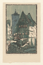 Blick auf ein Fachwerkhaus in Rothenburg