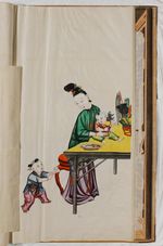 Dame mit zwei Kindern, in: Sammelband "Ecole Chinois I", fol. 10