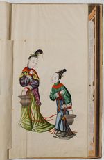 Zwei Damen mit Körben, in: Sammelband "Ecole Chinois I", fol. 12