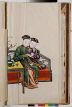 Zwei Damen bei der Lektüre, 1 von 3, in: Sammelband "Ecole Chinois I", fol. 17