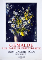 Plakat Kölner Domgalerie: Gemälde aus Pariser Privatbesitz