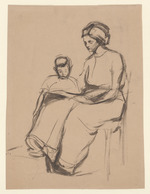 Mutter und Sohn beim Lesen
