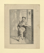 Julius Eugen Ruhl lesend am Fenster