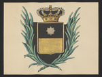 Wappen der Grafschaft Ziehenhain mit Krone und Olivenzweigen (?)