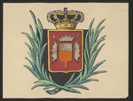 Wappen der Grafschaft Schaumburg mit Krone und Olivenzweigen (?)