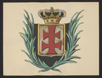 Wappen des Fürstentums Hersfeld mit Krone und Olivenzweigen (?)