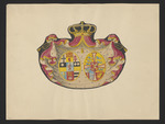 Wappen des Kurfürstentums Hessen und großes Wappen Dänemarks von 1819 - 1903