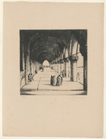 Säulengang des Palazzo Ducale am Markusplatz, Blatt der Folge "Venedig. 10 Radierungen"