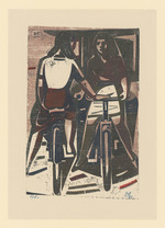 Zwei Mädchen auf Rädern
