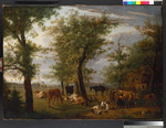 Landschaft mit Vieh