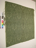 Woll-Stoff mit grünem Blumenmuster "Crown Imperial"