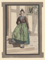 Dorothea (Dorthchen) Wagner, Seelbach; verso: Frauenkopfstudie in Bleistift