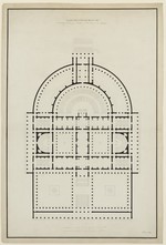Entwurf für eine "École Nationale des Beaux-Arts" nach J.-B. Dedéban, Grundriß
