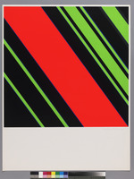 Diagonale Streifen schwarz-grün-rot-blau 125/150