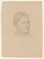 Porträt einer älteren Frau, im Halbprofil