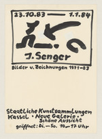 Plakatentwurf für seine Ausstellung in Kassel 1983-1984