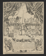 Wappentafel Hessen und Sachsen, Georg von Hessen und Sophie von Sachsen, mit Sonett