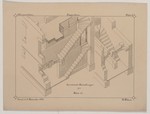 Studienblatt eines Treppenhauses, Isometrie