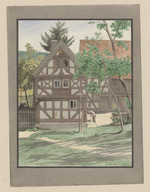 Rodenhausen, Bauernhof, Ansicht des Wohnhauses und Teilen der Scheune