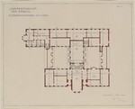 Kassel, Hessisches Landesmuseum, Entwurf Mai 1909, Grundriß vom zweiten Obergeschoß