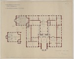 Kassel, Hessisches Landesmuseum, Entwurf Mai 1909, Grundriß des ersten Obergeschosses