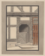 Mellnau, Haustür eines Fachwerkhauses von 1697