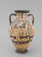 Tyrrhenische Amphora mit Herakles und Nessos