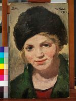 Porträt Lotte mit schwarzer Pelzkappe