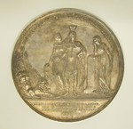 Medaille auf die Bedeckung der Kaiserkrönung in Frankfurt am Main durch hessische Truppen wegen der französischen Revolutionskriege (VS) und den Besuch Leopolds II. im Lager bei Bergen (RS)