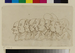 Karikatur der römischen Bekannten (Trippel, Müller, Moritz, Nesselthaler, Bach, Rehberg, Hirt, Nahl, Robert)