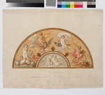 Claude Lorrain und Poussin, Kassel, Gemäldegalerie, Lünettenentwurf