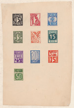 Entwürfe für Briefmarken (10 Entwürfe)