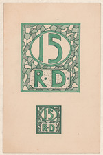 Entwurf für Briefmarke (zwei Varianten der Größe)