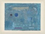 Abstrakte Komposition in Blau