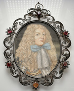 Miniaturporträt des Dauphin Ludwig in Silberfiligranrahmen